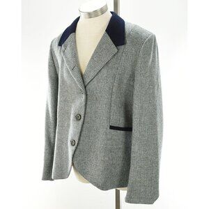 JACK MURPHY IRELAND Jade Herringbone SASHA Wool Tweed Moleskin Jacket 14 NWT